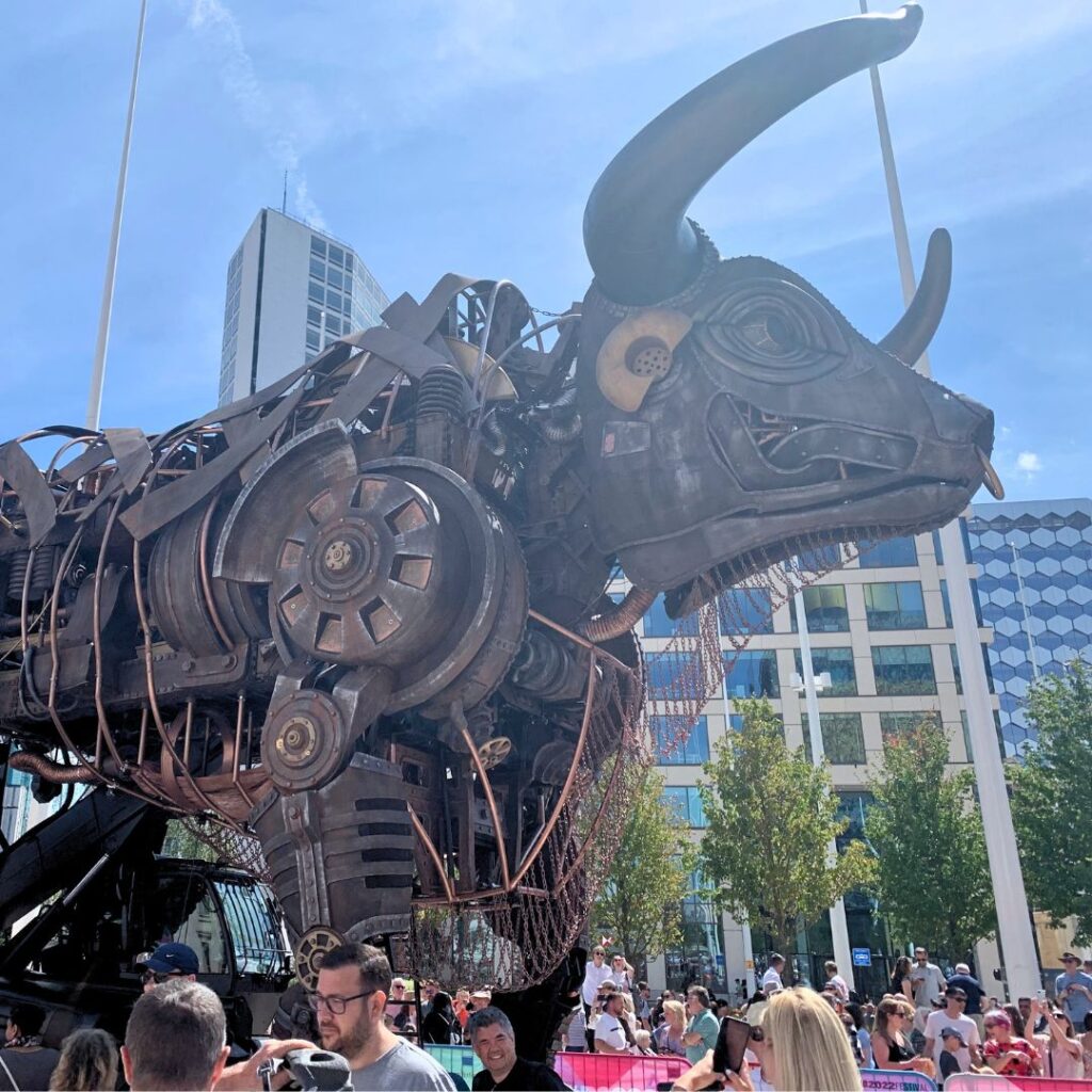 Mechanical bull in Centenary Square